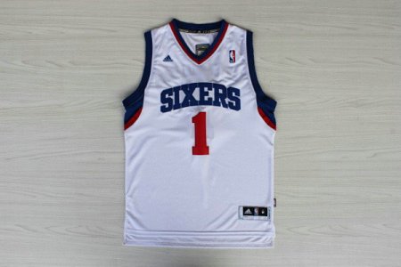 Maillot De Basket Philadelphia 76ers Michael Carter-Williams 1 Tissus Sportif Fans Edition Blanc